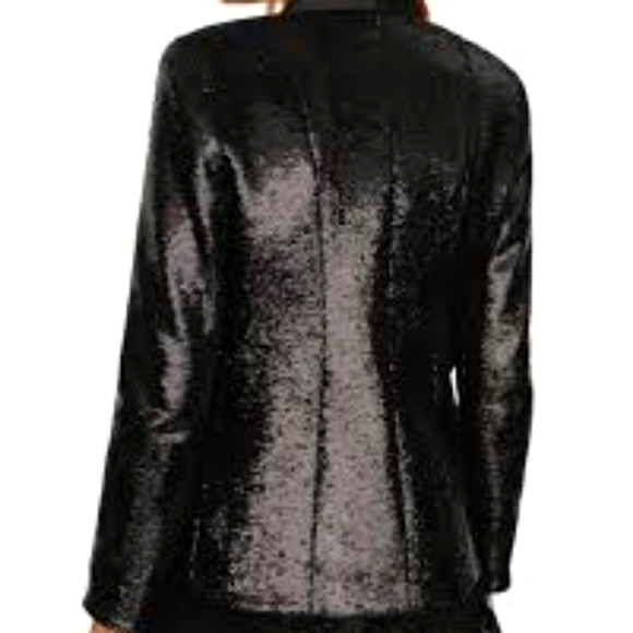Maje women's black sequined blazer - Picture 2 of 5
